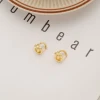 والأقراط الفضية غير المنتظمة، 925 دبوس من القرط الذهبي، والأقراط الصغيرة details Picture